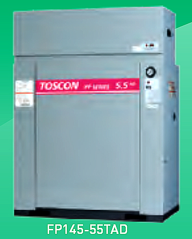 東芝コンプレッサー  パッケージ型（給油式）中圧 圧力開閉器式  冷凍式エアドライヤ内蔵型 FP145-110TAD