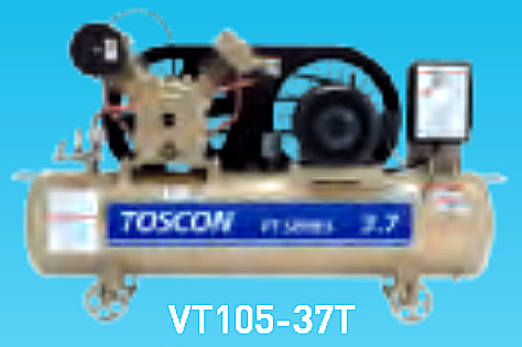 東芝コンプレッサー  タンクマウント型（給油式）圧力開閉器式  VT105-37T