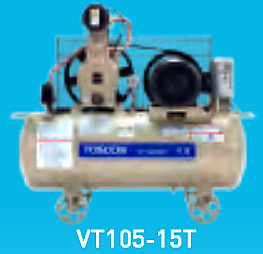 東芝コンプレッサー  タンクマウント型（給油式）圧力開閉器式  VT105-15T