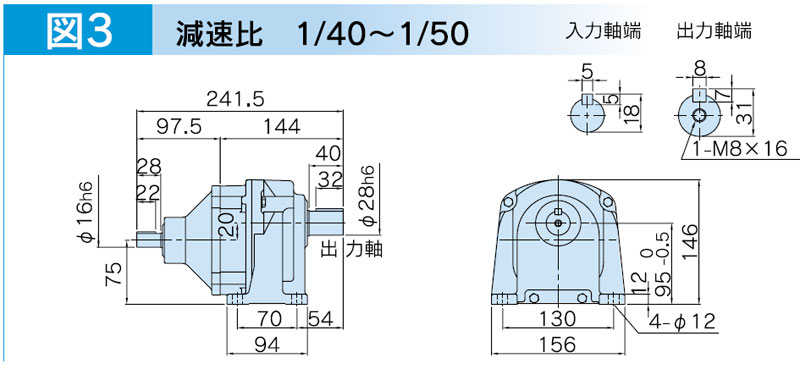 富士変速機ギヤードモータ  VX-Gシリーズ（屋内仕様 脚取付） VX04-045G