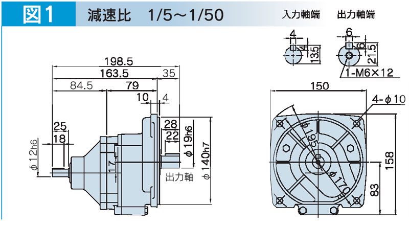 富士変速機ギヤードモータ VX-Gシリーズ 平行軸 三相200V 屋内仕様 VX01-005GF