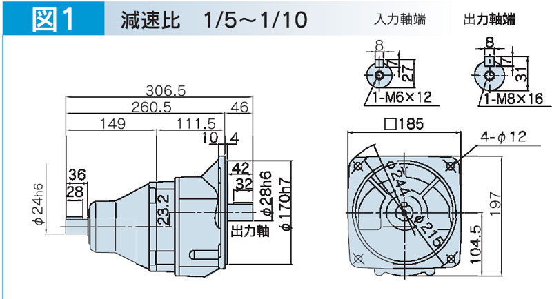 富士変速機ギヤードモータ  VX-GFシリーズ（屋内仕様 フランジ取付） VX15-010GF