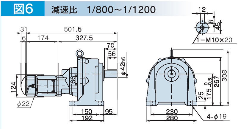 富士変速機ギヤードモータ  VX-Bシリーズ（屋内仕様 脚取付） VX02-K20B