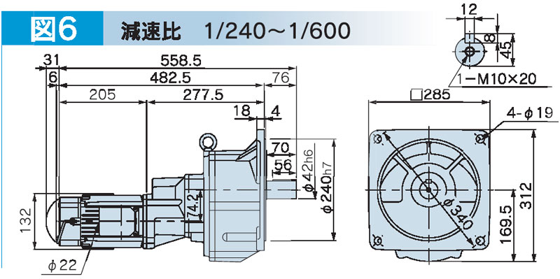 富士変速機ギヤードモータ  VX-BFシリーズ（屋内仕様 フランジ取付） VX04-400BF