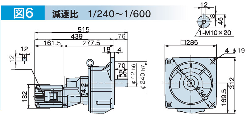 富士変速機ギヤードモータ  VX-MFシリーズ（屋内仕様 フランジ取付） VX04-500MF