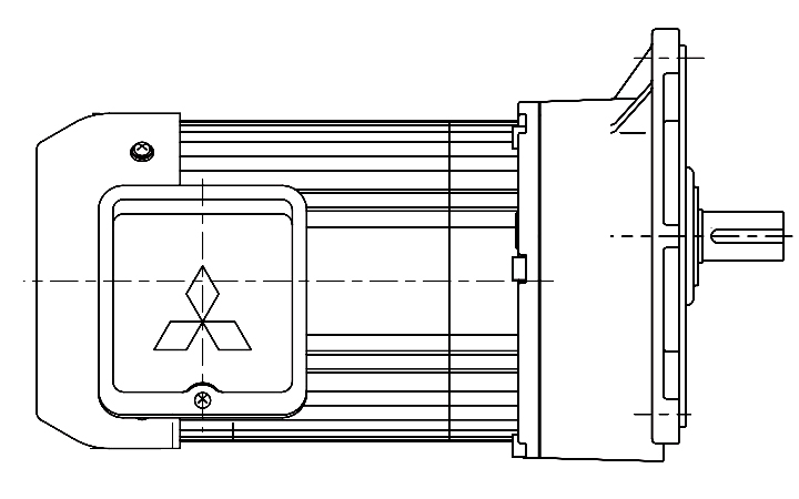 三菱電機 ギヤードモータ GM-SPB 1.5KW 10 200V (GM-SPB-1500W-1-10) 通販 