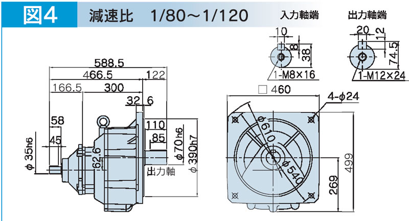 富士変速機ギヤードモータ  VX-EBFシリーズ（屋内仕様 フランジ取付） VX55-100EBF