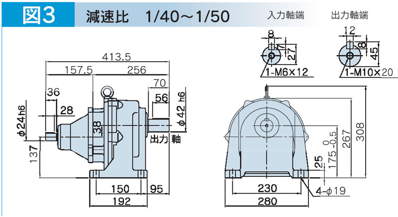 富士変速機ギヤードモータ  VX-EBシリーズ（屋内仕様 脚取付） VX22-050EB