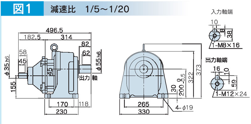 富士変速機ギヤードモータ  VX-EBシリーズ（屋内仕様 脚取付） VX75-015EB