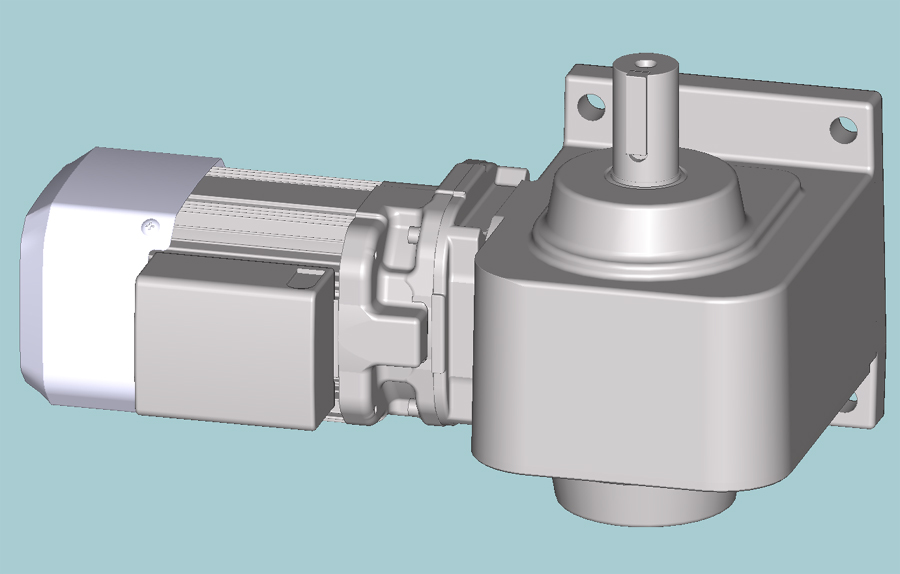 三菱ギヤードモータ  GM-SHYB/GM-SHYPBシリーズ（屋内仕様 脚取付） GM-SHYB-RL_0.4kW_1/300